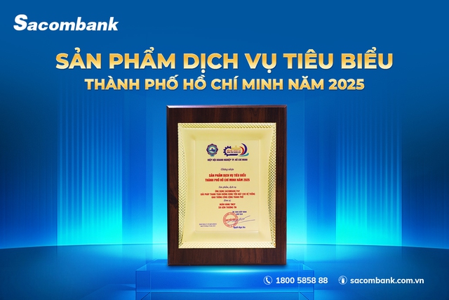 Sacombank lần thứ 3 được vinh danh “Sản phẩm – Dịch vụ tiêu biểu TP.HCM” - Ảnh 1.