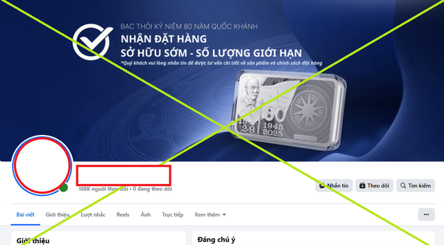 Cảnh báo thủ đoạn giả mạo fanpage của các công ty, tập đoàn vàng bạc, đá quý để lừa đảo - Ảnh 1.
