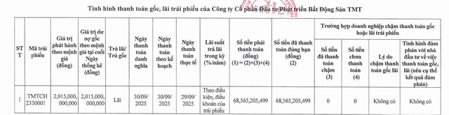 Doanh nghiệp liên quan đến Tiến Phước Group thanh toán lãi cho lô trái phiếu hơn 2.000 tỷ đồng - Ảnh 1.