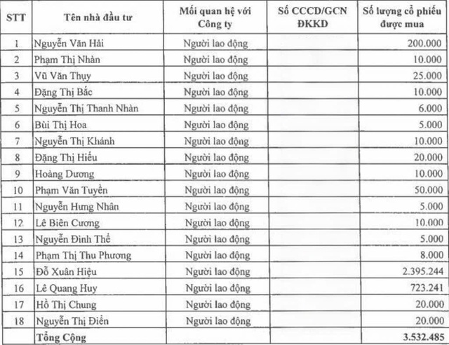 Sông Đà 11 chào bán hơn 3,5 triệu cổ phiếu ‘ế’ cho 18 cá nhân - Ảnh 1.