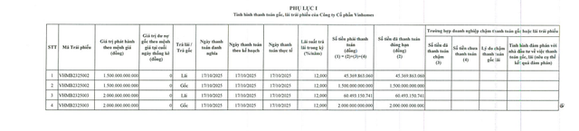 Vinhomes chi hơn 3.600 tỷ đồng tất toán 2 lô trái phiếu - Ảnh 1.