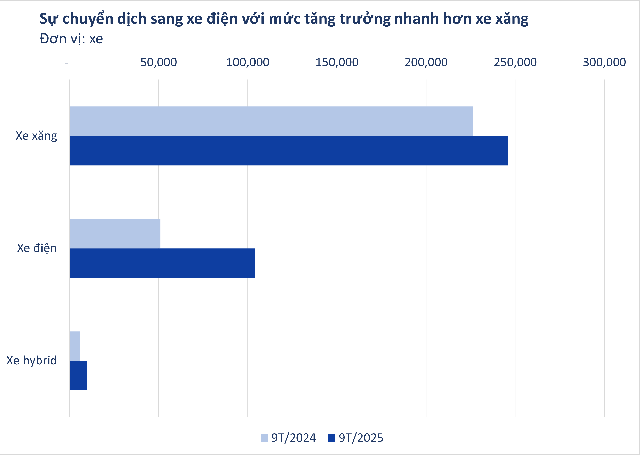 Bức tranh thị trường ô tô Việt Nam sau 9T/2025: VinFast dẫn đầu làn sóng xe điện, xe gầm cao vẫn ‘làm vua’ doanh số - Ảnh 2.