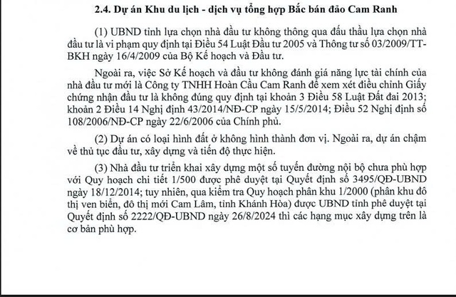 Khu du lịch của Hoàn Cầu Cam Ranh bị thanh tra chỉ ra nhiều vi phạm - Ảnh 1.