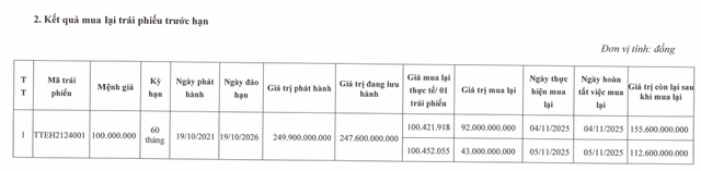 Năng lượng Trường Thịnh mua lại một phần trái phiếu - Ảnh 1.