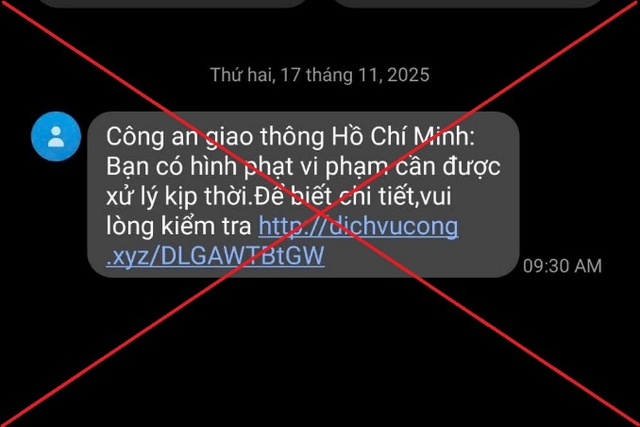 Cảnh báo tin nhắn lừa đảo thông báo 'phạt nguội' của CSGT - Ảnh 1.