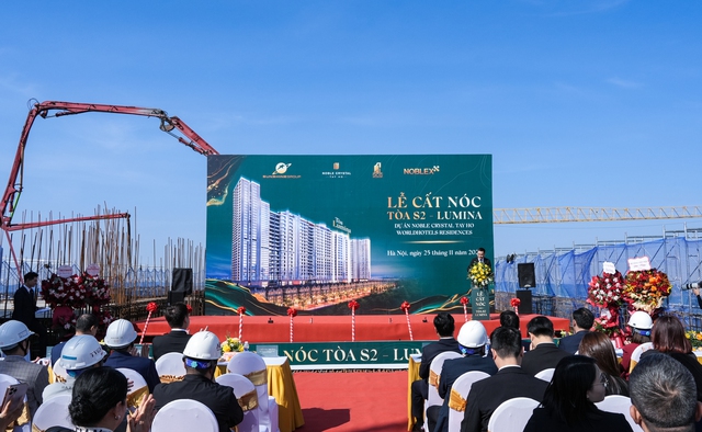 Cất nóc tòa S2 - Lumina tại Noble Crystal Tay Ho WorldHotels Residences - Dự án căn hộ hàng hiệu đầu tiên tại Ciputra - Ảnh 2.