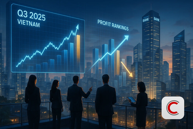 Biến động lớn trên bảng xếp hạng lợi nhuận ngân hàng quý 3/2025: VietinBank mất ngôi quán quân, VPBank trở lại top 3, một nhà băng tăng 26 lần - Ảnh 1.