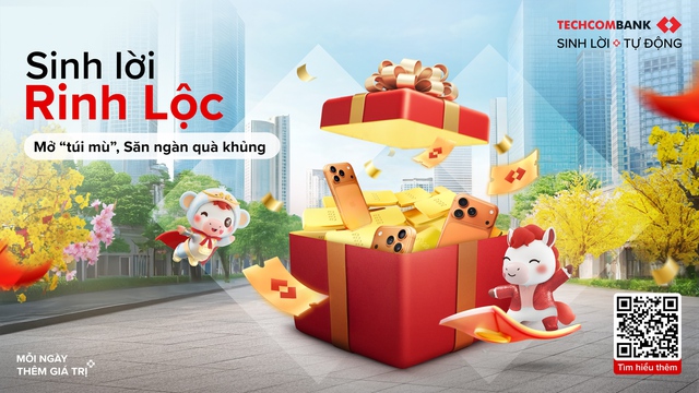 Nối dài giá trị của Sinh Lời Tự Động, Techcombank ra mắt chương trình “Sinh Lời Rinh Lộc” nhân dịp Tết 2026 - Ảnh 1.