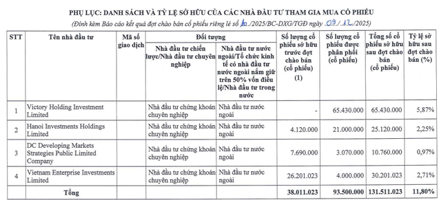 Danh tính 4 quỹ ngoại mua 93,5 triệu cổ phiếu riêng lẻ của Đất Xanh - Ảnh 1.