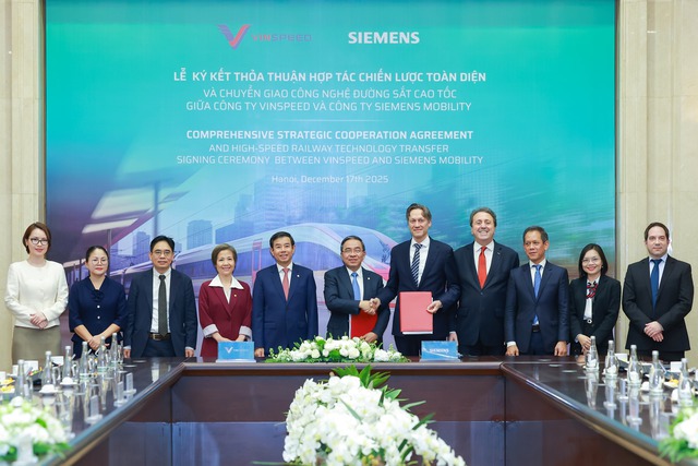 VinSpeed của tỷ phú Phạm Nhật Vượng bắt tay chuyên gia đường sắt hàng đầu thế giới Siemens Mobility, đưa loại tàu hiện đại nhất về Việt Nam- Ảnh 2. VinSpeed của tỷ phú Phạm Nhật Vượng bắt tay chuyên gia đường sắt hàng đầu thế giới Siemens Mobility, đưa loại tàu hiện đại nhất về Việt Nam- Ảnh 2.