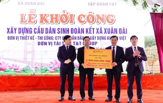 T&T Group tài trợ 5 tỷ đồng xây dựng cầu dân sinh Đoàn kết tại Phú Thọ - Ảnh 1.