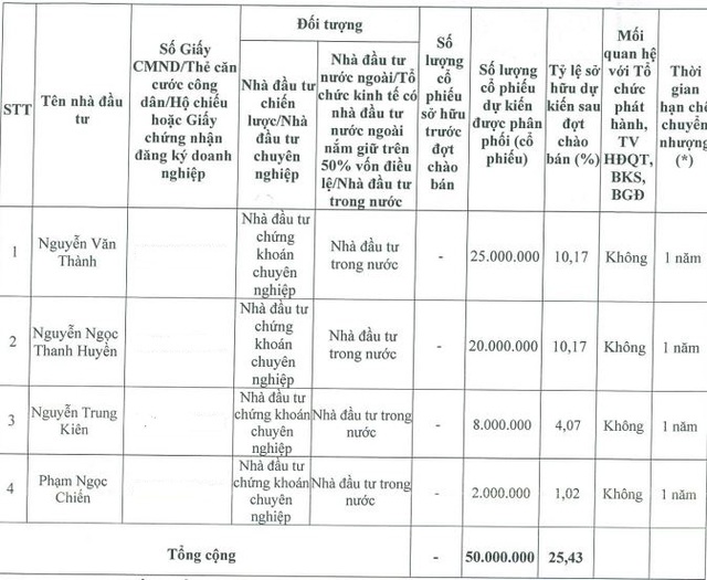 Chứng khoán SBS sẽ chào bán 50 triệu cổ phiếu cho 4 cá nhân - Ảnh 1.