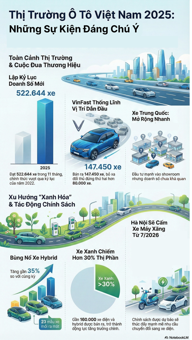 VinFast lập kỷ lục doanh số, Nghị định cấm xe xăng vào vành đai 1 và những chuyển động đáng chú ý của thị trường ô tô việt nam năm 2025 - Ảnh 8.