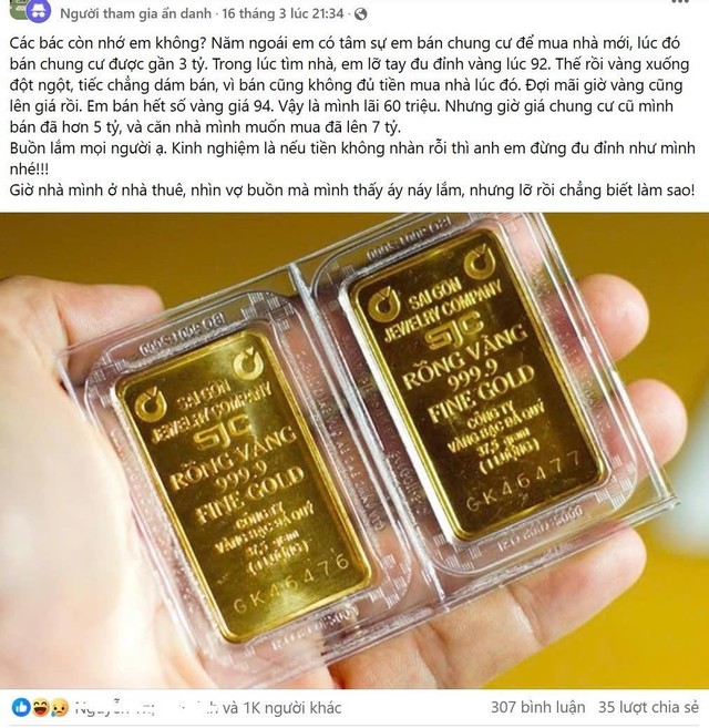 Bán nhà "đu đỉnh" giá vàng: Một năm sau, bán vàng lãi 60 triệu, nhà cũ tăng từ 3 tỷ lên 5 tỷ, còn nhà muốn mua giá 7 tỷ đồng- Ảnh 1. Bán nhà "đu đỉnh" giá vàng: Một năm sau, bán vàng lãi 60 triệu, nhà cũ tăng từ 3 tỷ lên 5 tỷ, còn nhà muốn mua giá 7 tỷ đồng- Ảnh 1.