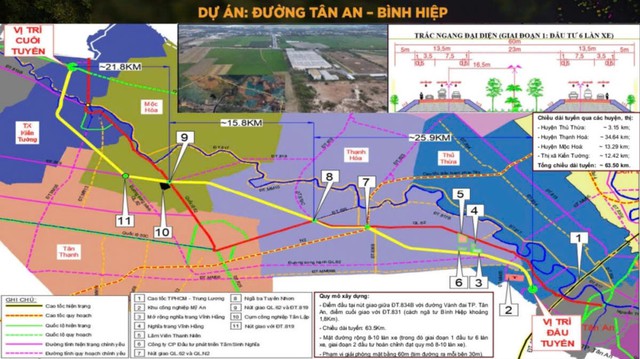 Long An đón tin vui: Chuẩn bị có thêm tuyến đường hơn 8.000 tỷ, rộng 10 làn xe, kết nối hàng loạt huyện và thị xã - Ảnh 1.