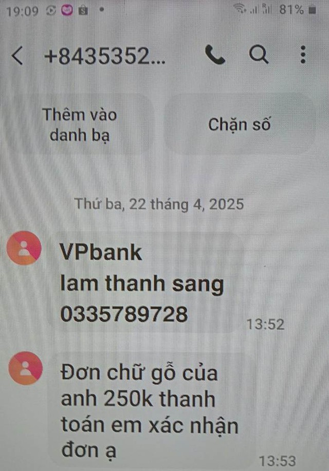 Đặt 1 đơn hàng mà có tới 2 shipper gọi đến, đọc chính xác thông tin người nhận và gửi số tài khoản yêu cầu chuyển khoản thanh toán- Ảnh 1. Đặt 1 đơn hàng mà có tới 2 shipper gọi đến, đọc chính xác thông tin người nhận và gửi số tài khoản yêu cầu chuyển khoản thanh toán- Ảnh 1.