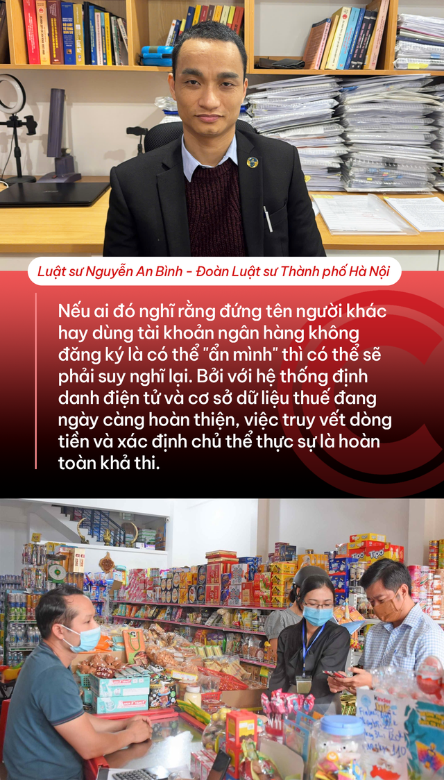 Luật sư Nguyễn An Bình: Hộ kinh doanh đừng nghĩ nhận tiền mặt, chia nhỏ doanh thu là có thể 'né' thuế, cơ quan chức năng có đủ công cụ để truy vết dòng tiền và xác định chủ thể thực sự - Ảnh 2.