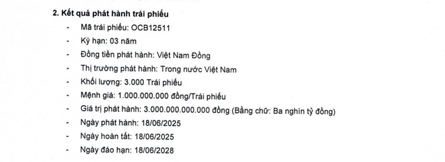 OCB huy động thành công 3.000 tỷ đồng từ kênh trái phiếu- Ảnh 1.