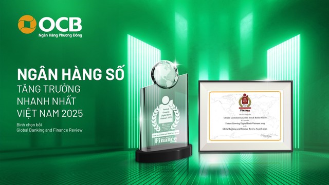 OCB đạt giải Ngân hàng số tăng trưởng nhanh nhất Việt Nam 2025 - Ảnh 1.