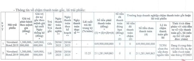 Novaland tiếp tục ‘khất nợ’ hơn 861 tỷ đồng gốc, lãi trái phiếu - Ảnh 1.