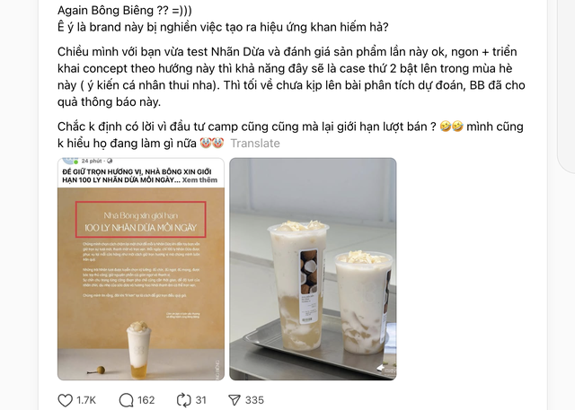 Một thương hiệu trà sữa giới hạn chỉ bán 100 ly nhãn dừa mỗi ngày, khách hàng cho rằng đang "tạo hiệu ứng khan hiếm"?- Ảnh 1. Một thương hiệu trà sữa giới hạn chỉ bán 100 ly nhãn dừa mỗi ngày, khách hàng cho rằng đang "tạo hiệu ứng khan hiếm"?- Ảnh 1.