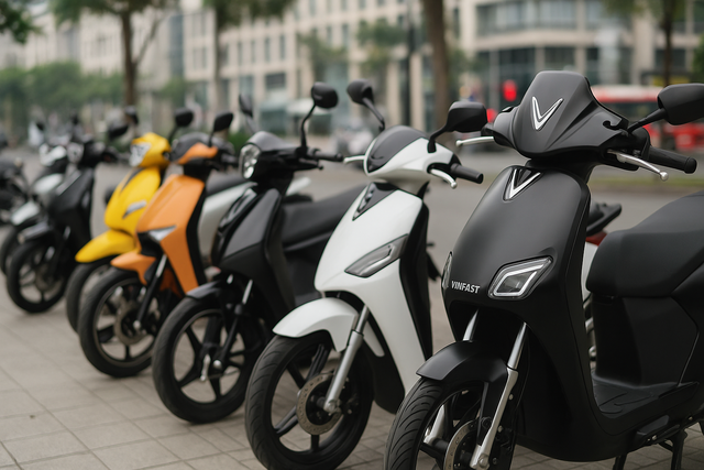 "Miếng bánh" thị phần xe máy điện đang nằm trong tay ông lớn nào: 10 xe bán ra có hơn 4 xe của VinFast, Honda và Yamaha rục rịch tung sản phẩm xe điện - Ảnh 1.