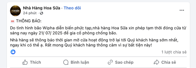 Nhiều dịch vụ kinh doanh tạm dừng hoạt động do ảnh hưởng của bão số 3 Wipha - Ảnh 5.