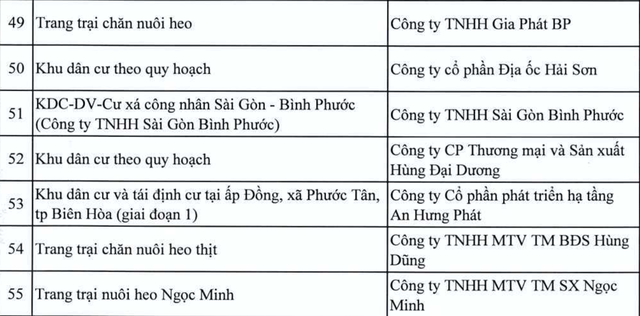Danh sách các dự án bất động sản tại Đồng Nai vào diện thanh tra - Ảnh 9.