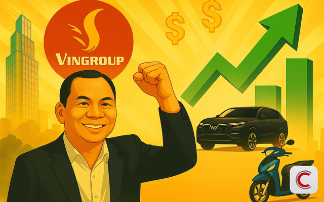 Vingroup của tỷ phú Phạm Nhật Vượng thu 130 nghìn tỷ sau 6 tháng, tăng trưởng 100% - Ảnh 1.