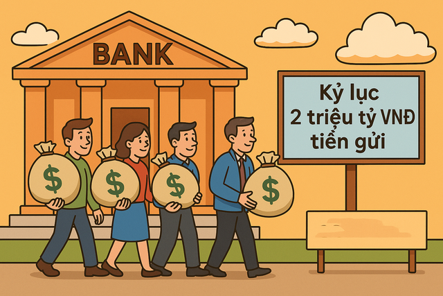 Chưa từng có: Hai ngân hàng Việt cùng cán mốc 2 triệu tỷ đồng tiền gửi - Ảnh 1.