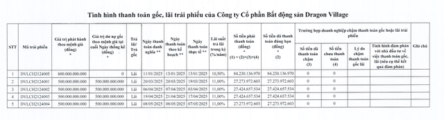 Dư nợ trái phiếu Dragon Village bao nhiêu? - Ảnh 1.