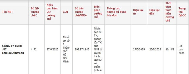 Doanh nghiệp của loạt sao Vbiz bị cưỡng chế thuế - Ảnh 5.