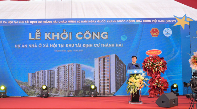 "Ông trùm" nhà ở xã hội khởi công dự án hơn 1.350 căn tại Khánh Hoà vào dịp đặc biệt quan trọng - Ảnh 1.