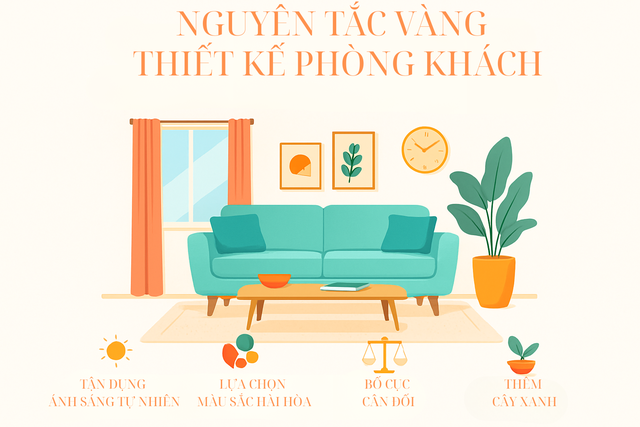 Bật mí "nguyên tắc vàng" gia chủ nên nhớ khi thiết kế phòng khách để vừa đẹp, tiết kiệm chi phí - Ảnh 1.