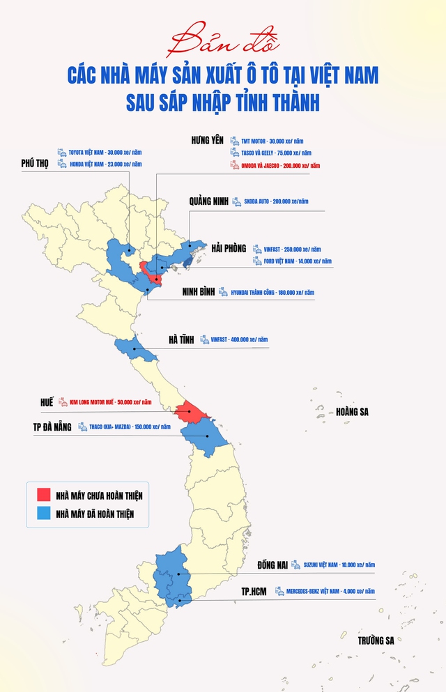 Sau sáp nhập, tỉnh nào thành 'ông trùm' sản xuất ô tô của Việt Nam? - Ảnh 2.