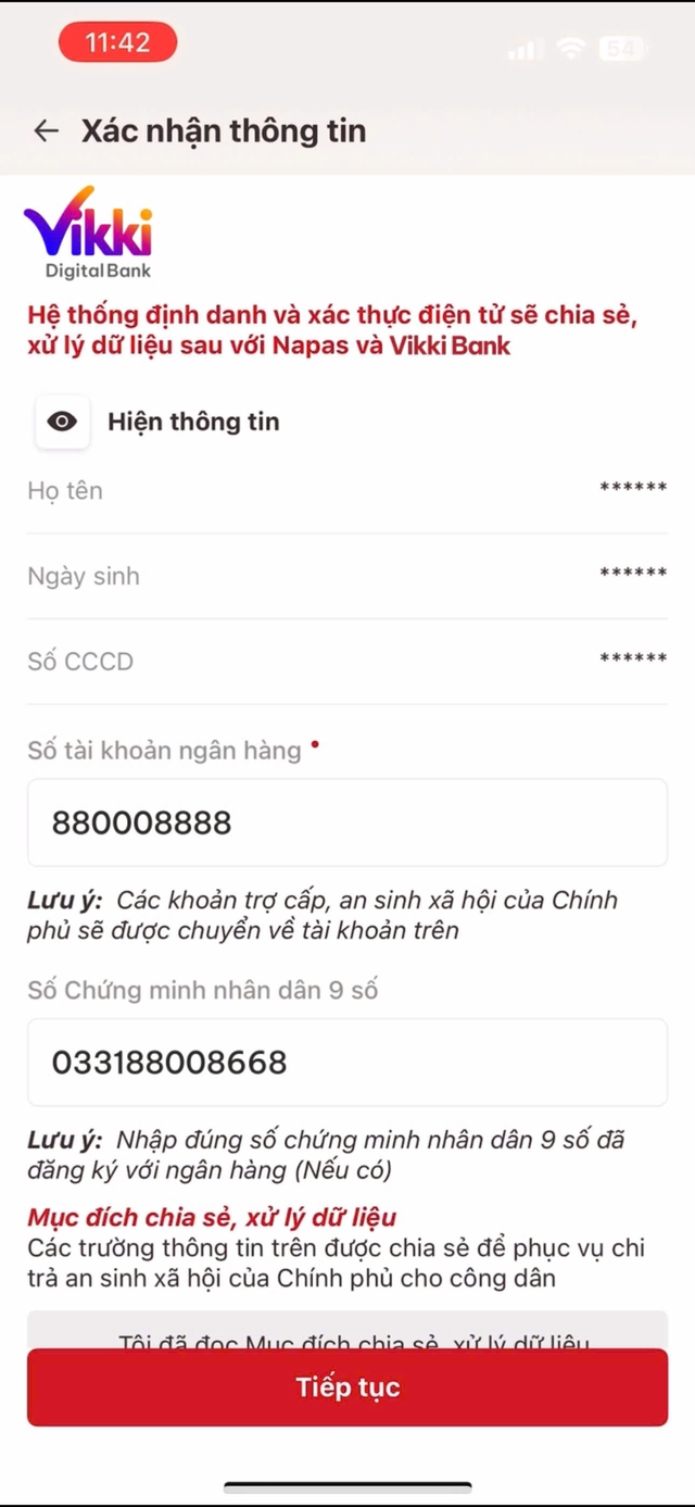 Hướng dẫn liên kết tài khoản an sinh xã hội với Vikki Bank để nhận quà, cơ hội trúng 10 lượng vàng SJC - Ảnh 4.