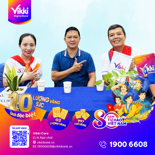 Vikki đã trao 1 lượng vàng SJC và nhiều chỉ vàng cho khách hàng "Mở tài khoản Vikki An sinh – Nhận quà mừng Quốc khánh" - Ảnh 1.