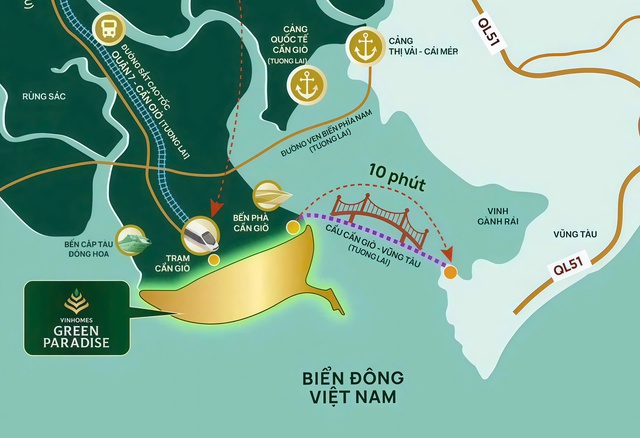 Tuyến đường vượt biển hơn 100.000 tỷ đồng nối Cần Giờ và Vũng Tàu do Vingroup đề xuất có diễn biến mới

- Ảnh 1.