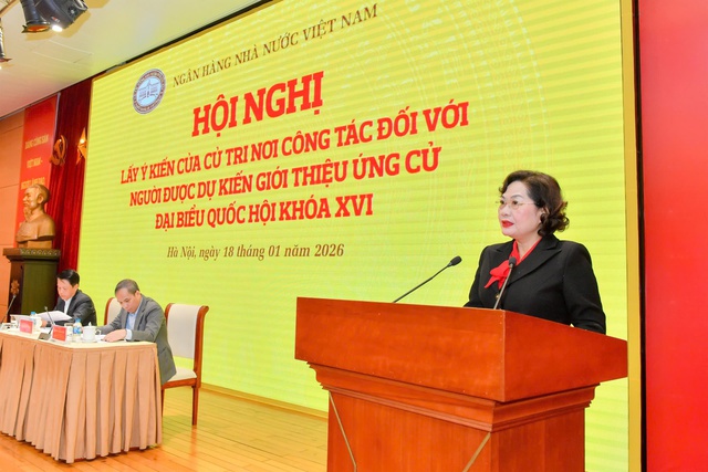 Giới thiệu Thống đốc Nguyễn Thị Hồng ứng cử đại biểu Quốc hội khóa XVI - Ảnh 1.