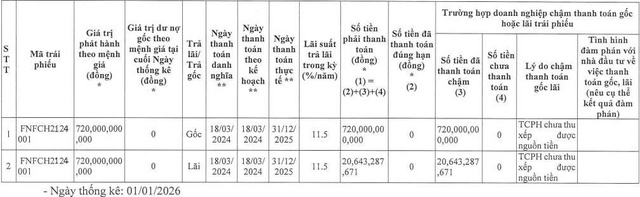 Fuji Nutri Food chậm thanh toán hơn 740 tỷ đồng gốc, lãi trái phiếu - Ảnh 1.