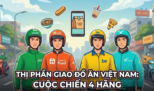 Thị phần mảng giao đồ ăn tại Việt Nam: Grab, Shopee, be và Xanh SM đang phân chia như nào?- Ảnh 1.