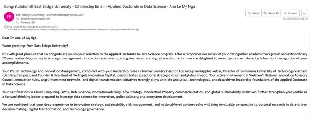 Một 'cá mập' Shark Tank Việt Nam khoe đạt học bổng Tiến sĩ ứng dụng về Khoa học dữ liệu từ trường Pháp - Ảnh 2.