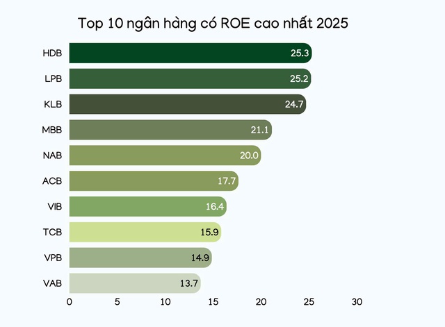 Nhờ đâu lợi nhuận nhiều ngân hàng lớn tăng mạnh trong năm 2025? - Ảnh 1.