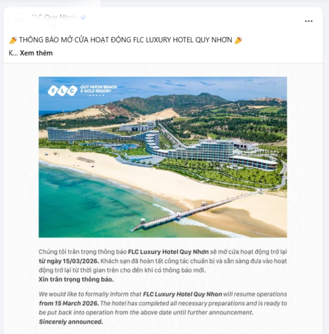 Tập đoàn FLC phát thông báo quan trọng liên quan đến khách sạn từng đạt kỷ lục dài nhất Việt Nam - Ảnh 1.