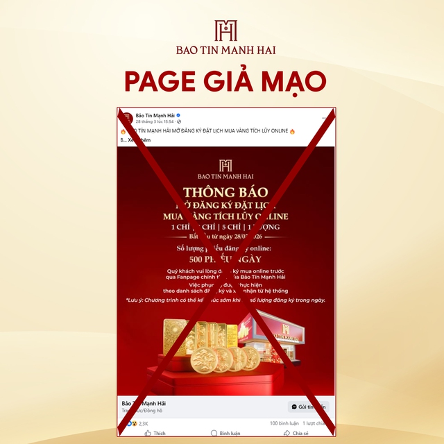Bảo Tín Mạnh Hải cảnh báo khẩn về sản phẩm vàng "Đại Kim Cát" - Ảnh 2.
