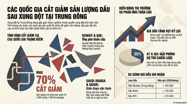 Xung đột tại Trung Đông: Những quốc gia nào vừa tuyên bố cắt giảm sản lượng dầu thô? - Ảnh 2.