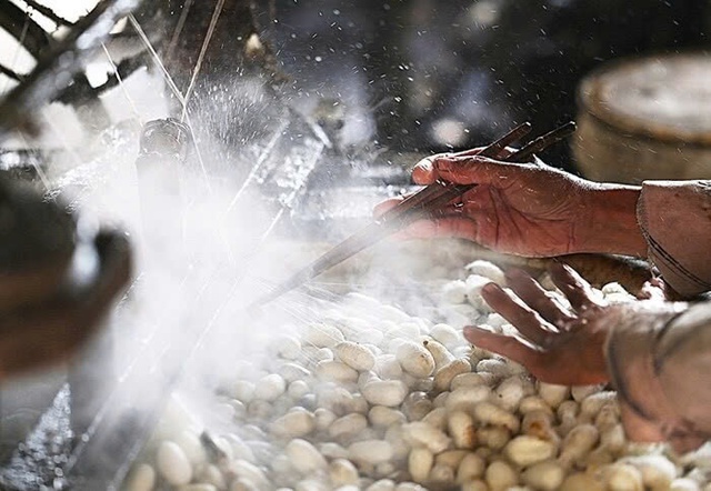 Bảo tồn tinh hoa làng nghề truyền thống tơ lụa Cổ Chất - Ảnh 2.