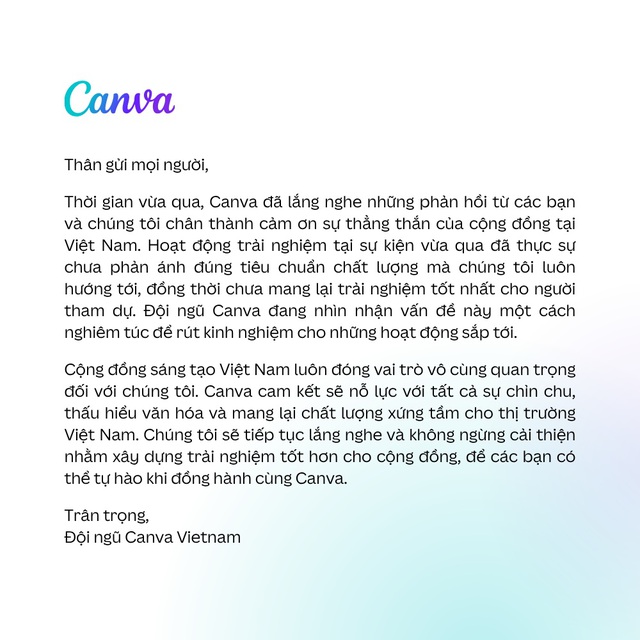 Canva lên tiếng sau sự kiện ra mắt tại Việt Nam gây thất vọng - Ảnh 1.
