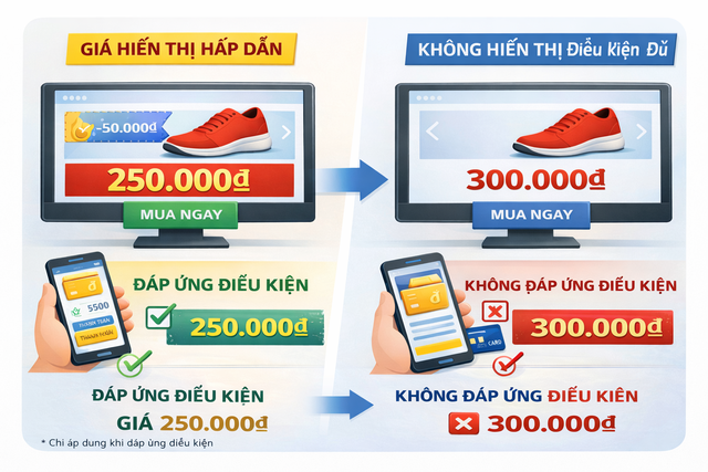 “Giá ảo” trong thương mại điện tử: Khi số tiền phải trả không giống như bạn thấy - Ảnh 3.