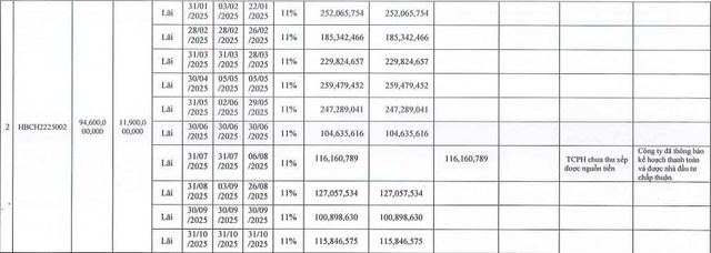 Xây dựng Hòa Bình thanh toán bao nhiêu lãi trái phiếu trong năm 2025? - Ảnh 2.